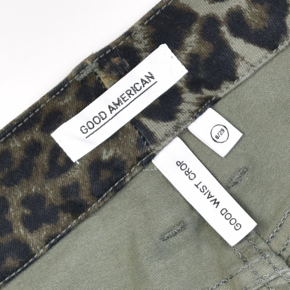 Good American Good Waist Crop Leopard - 8/29 - Picture 6 of 7
